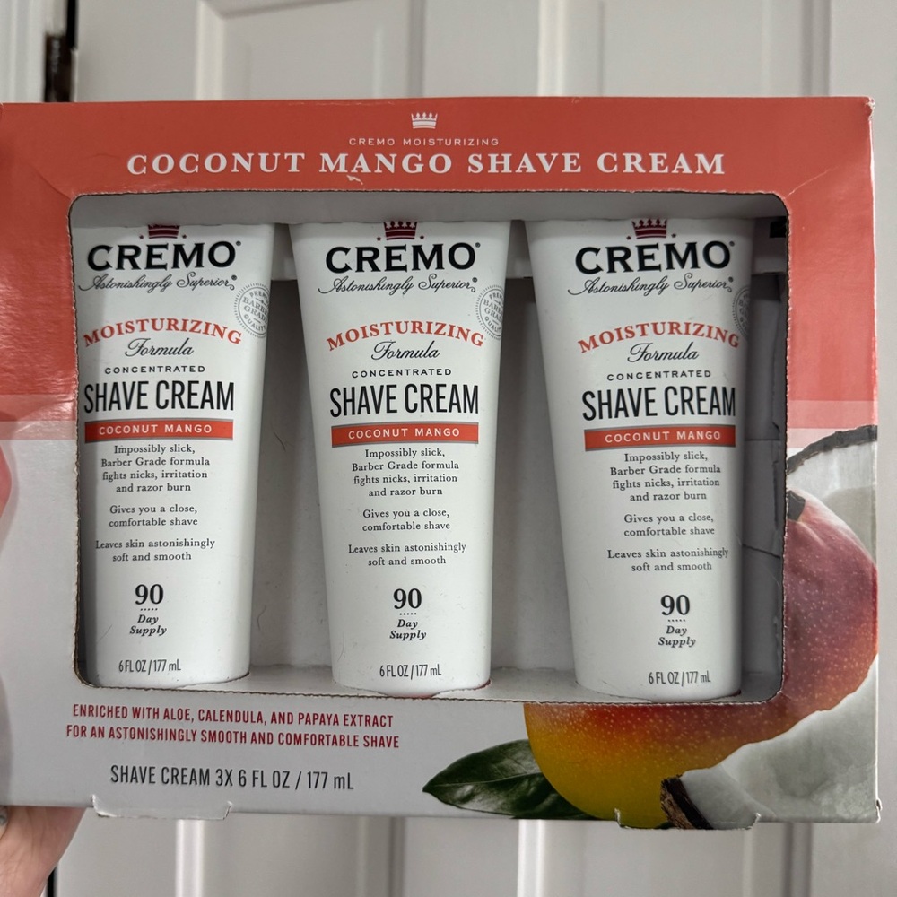 Cremo 3 Pack Coconut Mango Shave Cream fathers men’s - Picture 2 of 9